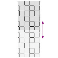 Produktbild för Rullgardin för dusch 90x240 cm tyg bredd 86 cm