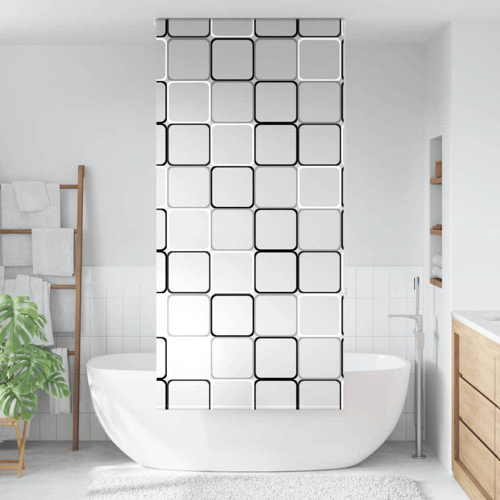 Produktbild för Rullgardin för dusch 110x240 cm tyg bredd 106 cm