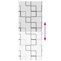 Produktbild för Rullgardin för dusch 110x240 cm tyg bredd 106 cm
