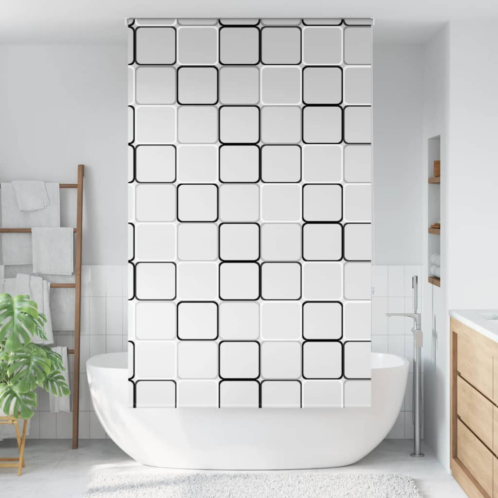 Produktbild för Rullgardin för dusch 140x240 cm tyg bredd 136 cm