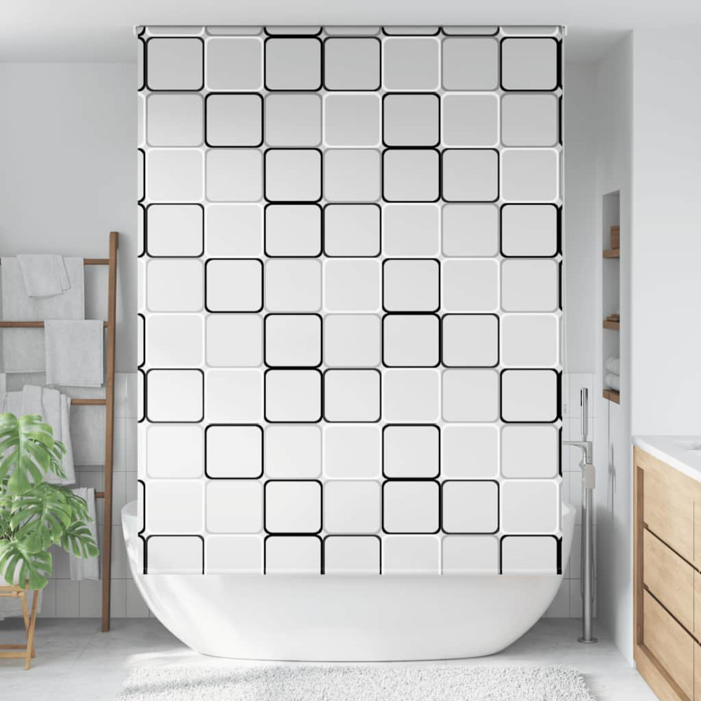 Produktbild för Rullgardin för dusch 150x240 cm tyg bredd 146 cm