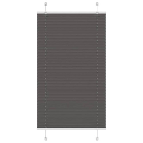 Plisserad persienn svart 80x100 cm tyg bredd 79,4 cm polyester