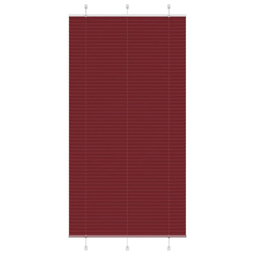 Plisserad persienn Bordeaux röd 110x200 cm tyg bredd 109,4 cm