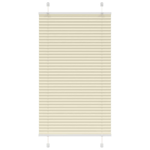 vidaXL Plisserad persienn cremefärgad 75x100 cm tyg bredd 74,4 cm - Gardiner & Persienner
