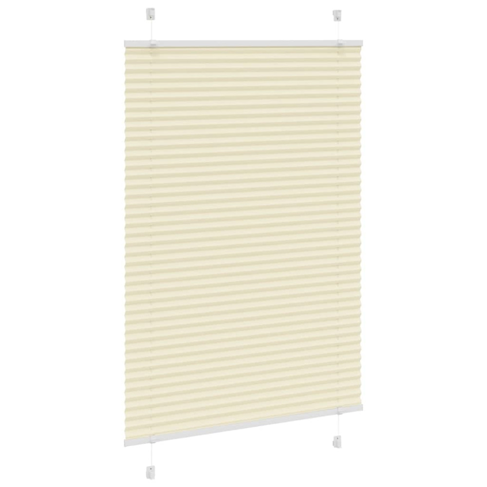 Produktbild för Plisserad persienn cremefärgad 95x150 cm tyg bredd 94,4 cm