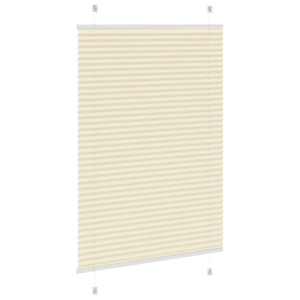 Produktbild för Plisserad persienn cremefärgad 95x150 cm tyg bredd 94,4 cm