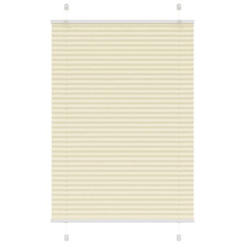 vidaXL Plisserad persienn cremefärgad 100x150 cm tyg bredd 99,4 cm