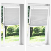 Produktbild för Plisserad persienn cremefärgad 100x150 cm tyg bredd 99,4 cm