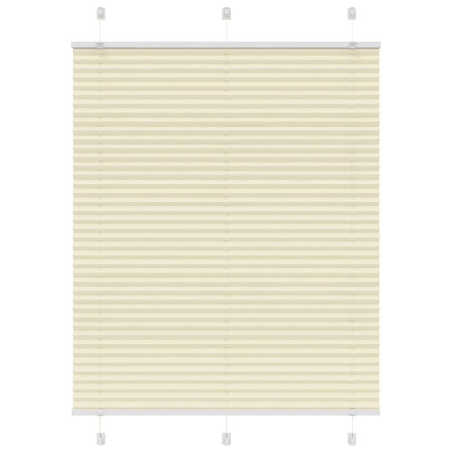 vidaXL Plisserad persienn cremefärgad 105x150 cm tyg bredd 104,4cm