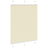 Produktbild för Plisserad persienn cremefärgad 105x150 cm tyg bredd 104,4cm