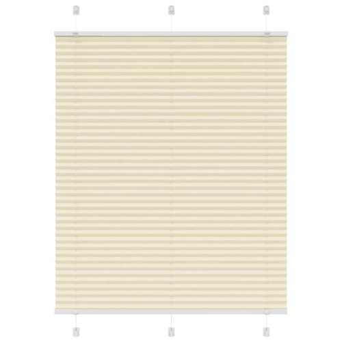 vidaXL Plisserad persienn cremefärgad 110x150 cm tyg bredd 109,4cm