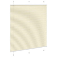 Produktbild för Plisserad persienn cremefärgad 115x150 cm tyg bredd 114,4cm