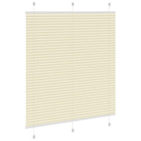 Produktbild för Plisserad persienn cremefärgad 115x150 cm tyg bredd 114,4cm