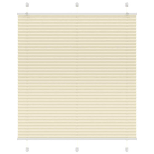 vidaXL Plisserad persienn cremefärgad 120x150 cm tyg bredd 119,4cm