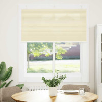 Produktbild för Plisserad persienn cremefärgad 120x150 cm tyg bredd 119,4cm