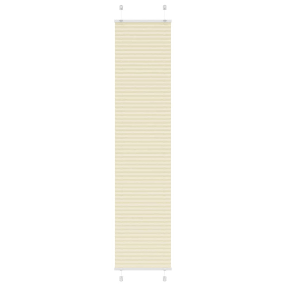 Produktbild för Plisserad persienn cremefärgad 40x200 cm tyg bredd 39,4 cm