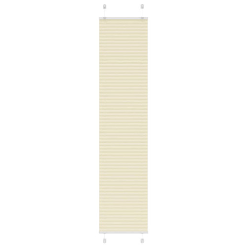 vidaXL Plisserad persienn cremefärgad 40x200 cm tyg bredd 39,4 cm