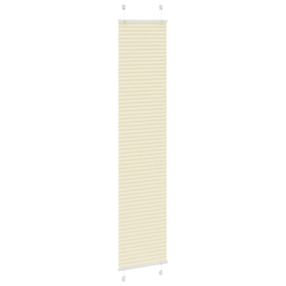 Produktbild för Plisserad persienn cremefärgad 40x200 cm tyg bredd 39,4 cm