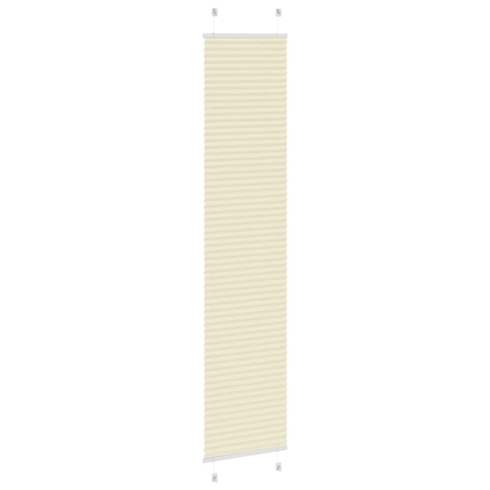 Produktbild för Plisserad persienn cremefärgad 40x200 cm tyg bredd 39,4 cm