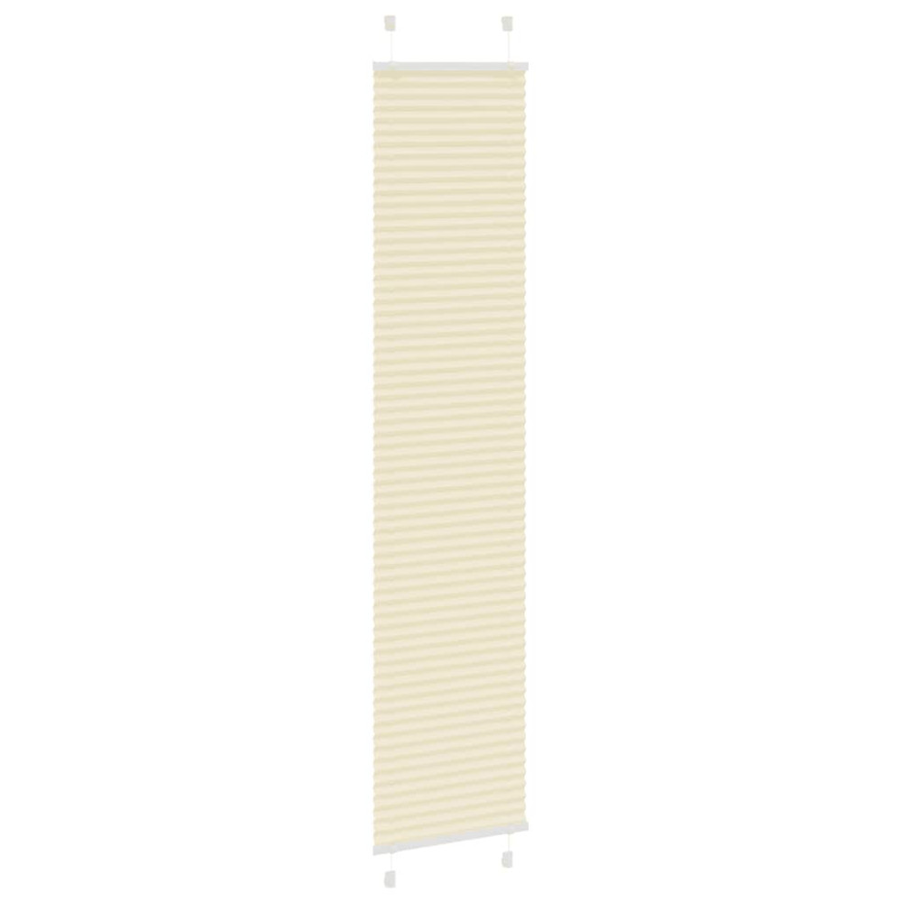 Produktbild för Plisserad persienn cremefärgad 45x200cm tyg bredd 44,4cm