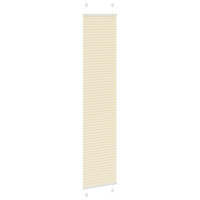 Produktbild för Plisserad persienn cremefärgad 45x200cm tyg bredd 44,4cm