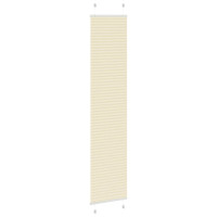 Produktbild för Plisserad persienn cremefärgad 45x200cm tyg bredd 44,4cm