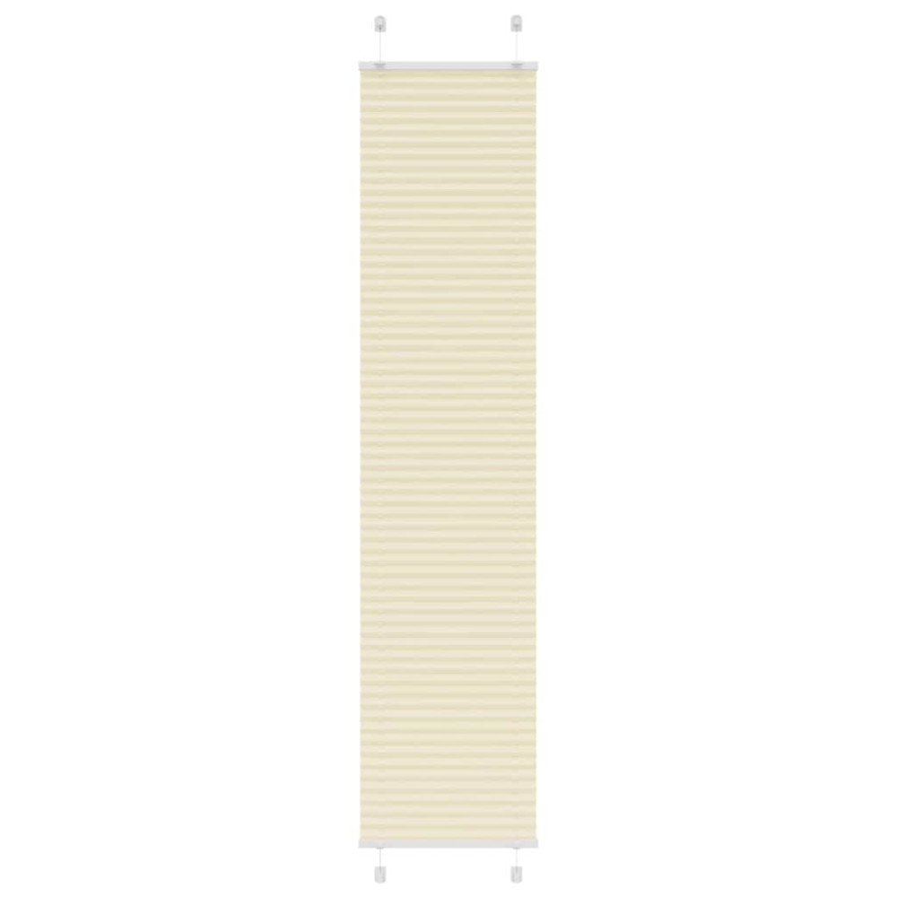 Produktbild för Plisserad persienn cremefärgad 50x200cm tyg bredd 49,4cm