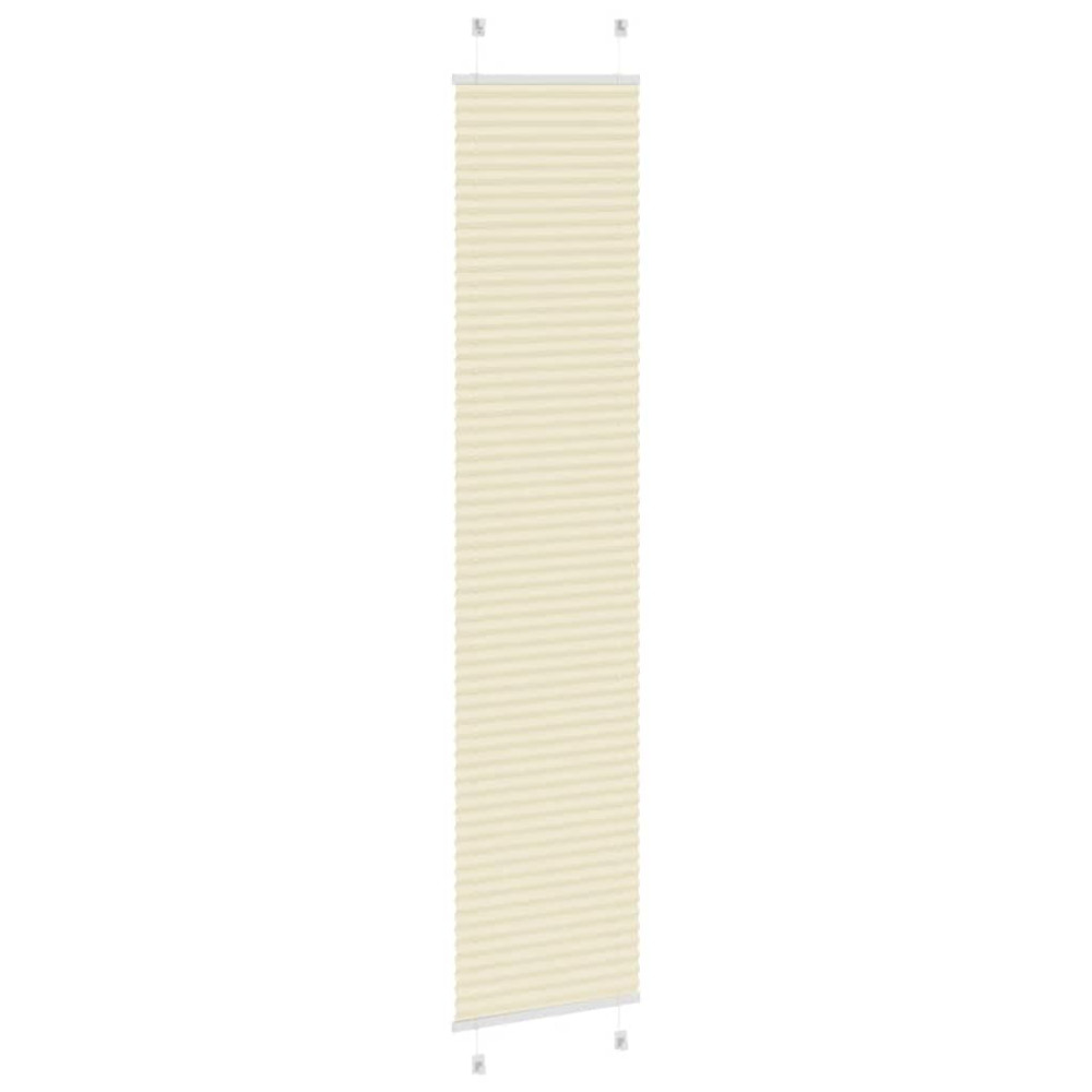 Produktbild för Plisserad persienn cremefärgad 50x200cm tyg bredd 49,4cm