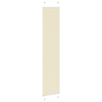 Produktbild för Plisserad persienn cremefärgad 50x200cm tyg bredd 49,4cm