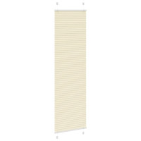 Produktbild för Plisserad persienn cremefärgad 55x200cm tyg bredd 54,4cm