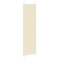 Produktbild för Plisserad persienn cremefärgad 55x200cm tyg bredd 54,4cm