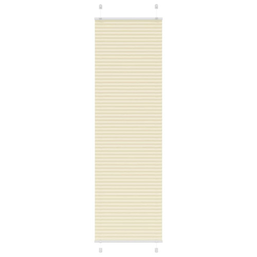vidaXL Plisserad persienn cremefärgad 65x200cm tyg bredd 64,4cm