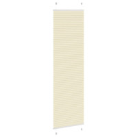 Produktbild för Plisserad persienn cremefärgad 65x200cm tyg bredd 64,4cm