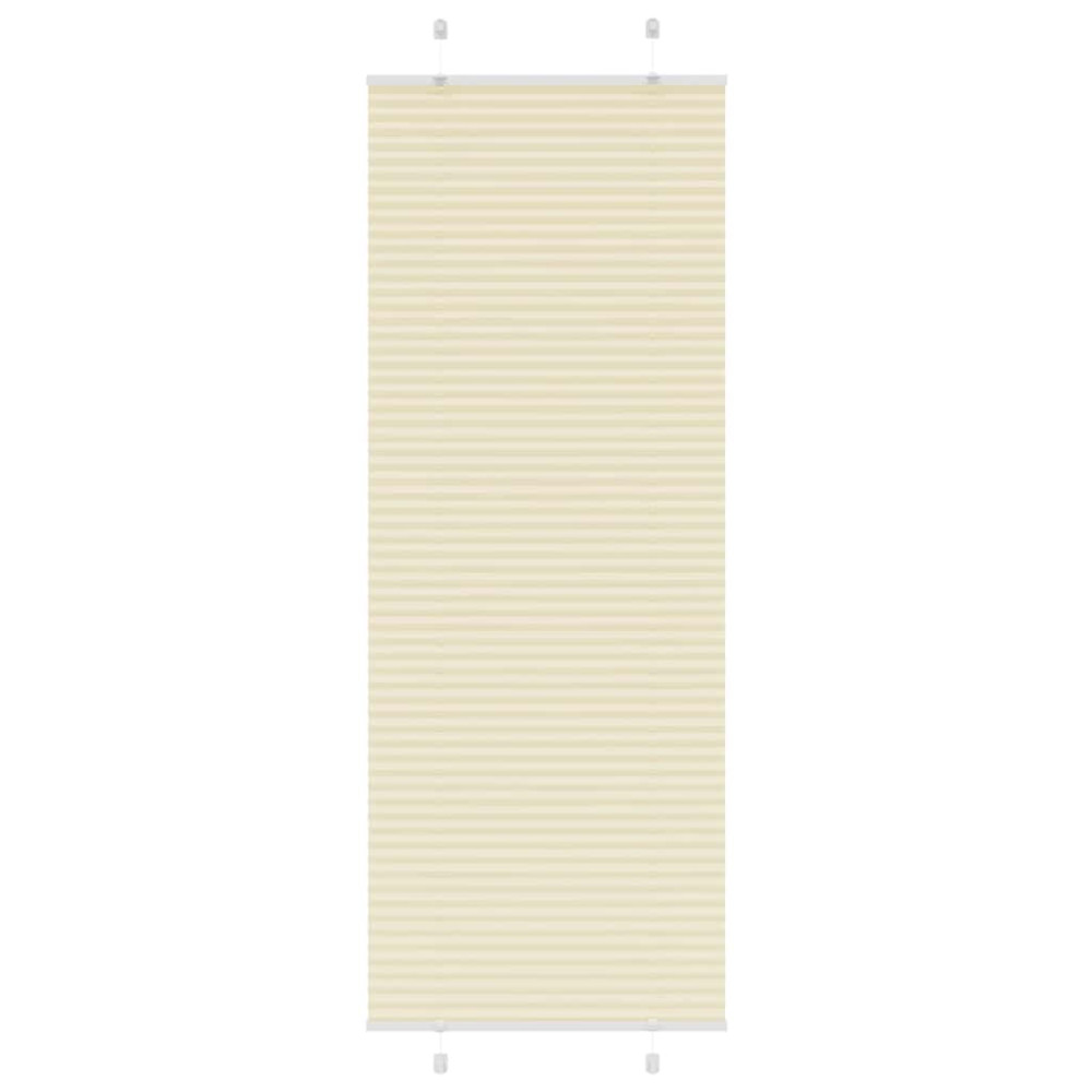 Produktbild för Plisserad persienn cremefärgad 80x200 cm tyg bredd 79,4 cm