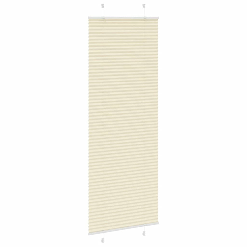 Produktbild för Plisserad persienn cremefärgad 80x200 cm tyg bredd 79,4 cm