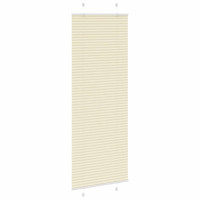 Produktbild för Plisserad persienn cremefärgad 80x200 cm tyg bredd 79,4 cm