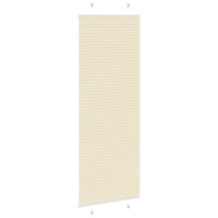 Produktbild för Plisserad persienn cremefärgad 80x200 cm tyg bredd 79,4 cm