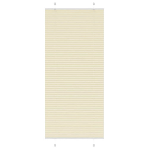 vidaXL Plisserad persienn cremefärgad 90x200 cm tyg bredd 89,4 cm