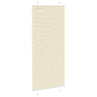 Produktbild för Plisserad persienn cremefärgad 90x200 cm tyg bredd 89,4 cm