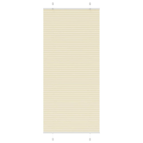 vidaXL Plisserad persienn cremefärgad 95x200 cm tyg bredd 94,4 cm
