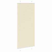 Produktbild för Plisserad persienn cremefärgad 95x200 cm tyg bredd 94,4 cm