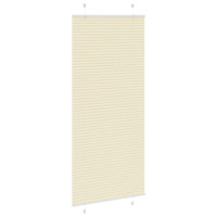 Produktbild för Plisserad persienn cremefärgad 95x200 cm tyg bredd 94,4 cm