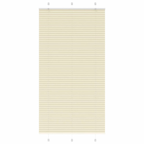 vidaXL Plisserad persienn cremefärgad 100x200 cm tyg bredd 99,4 cm