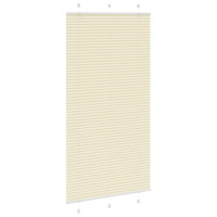 Produktbild för Plisserad persienn cremefärgad 100x200 cm tyg bredd 99,4 cm