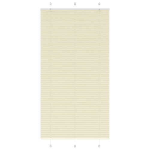 vidaXL Plisserad persienn cremefärgad 105x200 cm tyg bredd 104,4cm
