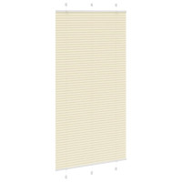 Produktbild för Plisserad persienn cremefärgad 105x200 cm tyg bredd 104,4cm