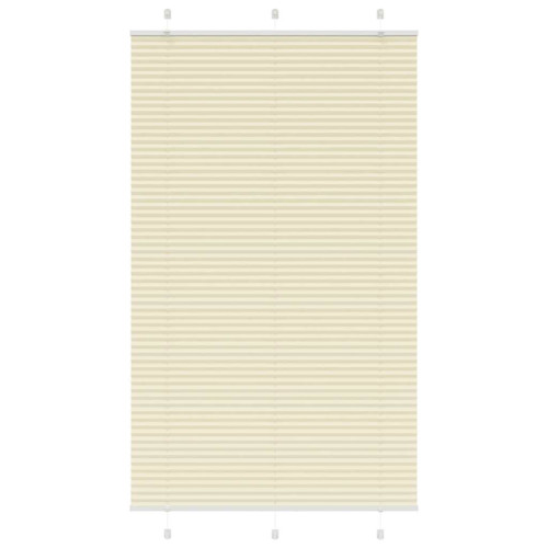 vidaXL Plisserad persienn cremefärgad 110x200 cm tyg bredd 109,4cm