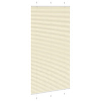Produktbild för Plisserad persienn cremefärgad 110x200 cm tyg bredd 109,4cm