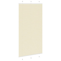 Produktbild för Plisserad persienn cremefärgad 110x200 cm tyg bredd 109,4cm