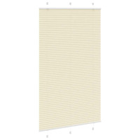 Produktbild för Plisserad persienn cremefärgad 115x200 cm tyg bredd 114,4cm